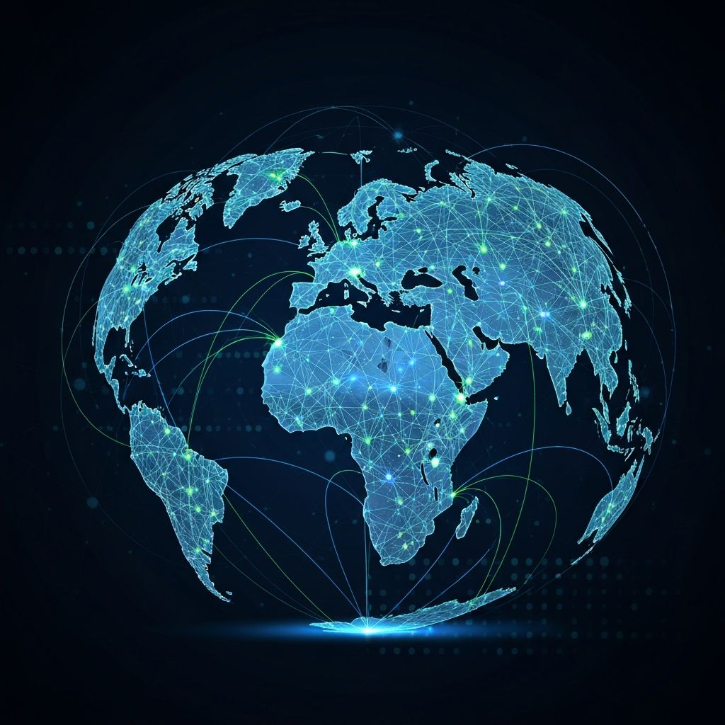 Global logistics network visualization